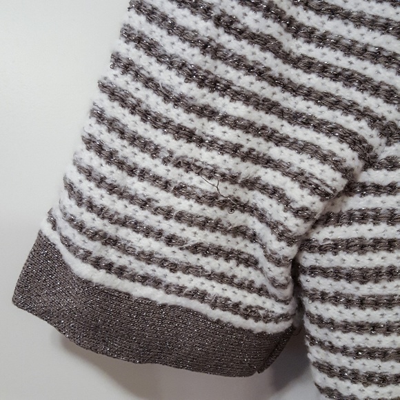 Anthropologie Moth Metallic Short Sleeve Cardigan - Picture 4 of 4